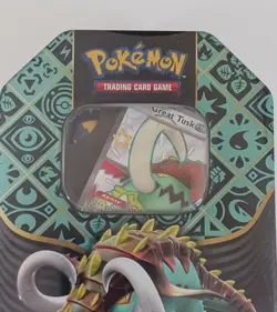 Pokemon Paldean Fates Great Tusk EX Tin New Factory Sealed**Read Description** - Image 4