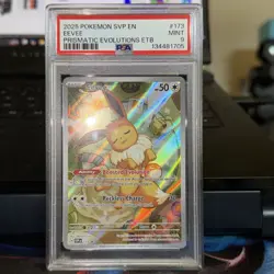 2025 POKEMON SVP EN-SV BLACK STAR PROMO #173 EEVEE PSA 9 - Image 1