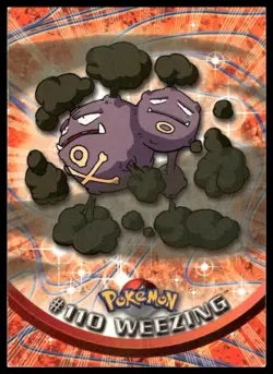 Topps Pokemon Weezing #110 1999 TV Animation Edition Non Holo Blue Logo LP - Image 1