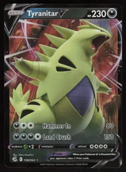 Tyranitar V 158/264: Fusion Strike Pokemon TCG Near Mint - Image 1