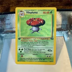 Pokemon TCG Vileplume Jungle Holo Rare 1st Edition 15/64 80 HP 1999 GEM MINT - Image 1