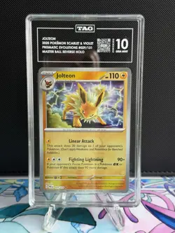 2025 Pokemon Jolteon Master Ball Reverse Holo #029 TAG 10 - Image 1