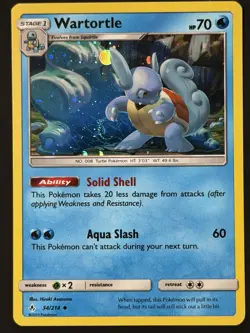 Wartortle 34/214 Cosmos Holo Unbroken Bonds Pokemon Near Mint - Image 1