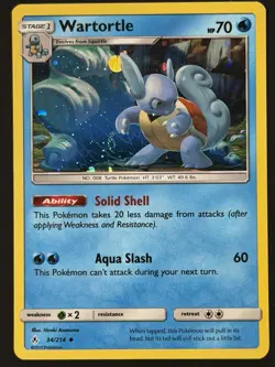 Wartortle 34/214 Cosmos Holo Unbroken Bonds Pokemon Near Mint - Image 2