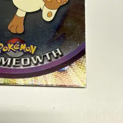 Topps Pokemon 1999 #52 Meowth Blue Logo Holo Foil - MP - Image 4