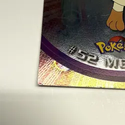 Topps Pokemon 1999 #52 Meowth Blue Logo Holo Foil - MP - Image 5