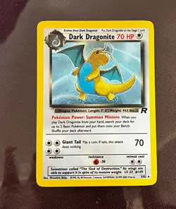 Pokemon TCG Dark Dragonite 5/82 Team Rocket Unlimited Holo Rare Vintage HP - Image 1