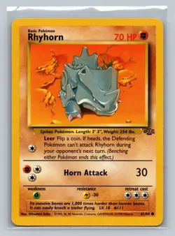 Pokemon TCG - Rhyhorn #61/64 Common Jungle - Image 1