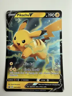 Pikachu V - SWSH063 Black Star Promo Pokemon - Image 1