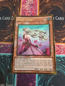 Yugioh Rose Lover PGL2-EN003 Gold Secret Rare 1st Edition Near Mint - Image 1