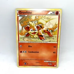 Growlithe 65/123 Common HeartGold & SoulSilver Pokemon Lightly Played - Image 1