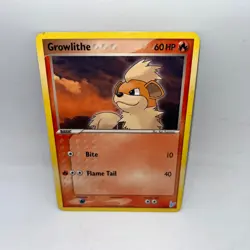 Growlithe 4/12 EX Trainer Kit 2 Minun Pokemon Moderately Played - Image 1