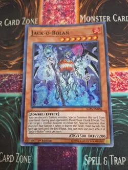 Yugioh Jack-o-Bolan IGAS-EN026 Super Rare 1st Edition Near Mint - Image 1