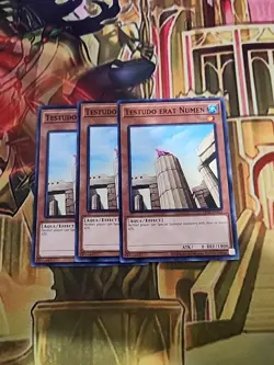 3X TESTUDO ERAT NUMEN OP21-EN014 COMMON NM UNLIMITED EDITION Yugioh Playset - Image 1