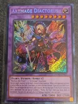 Yugioh! 1x Artmage Diactorus DUAD-EN032 Secret Rare 1st Ed NM - Image 1