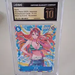 CGC 10 PRISTINE Nami P-112 Meet Up Event November PROMO One Piece 2025 - Image 1