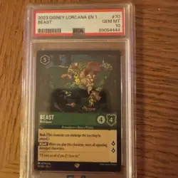 BEAST WOLFSBANE DISNEY LORCANA LEGENDARY 70/204 PSA 10 🦁🐺EN-1 Character 4 4’s - Image 1