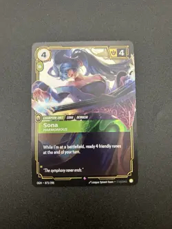 Sona Harmonious 073/298 - Riftbound Origina - English NM - Champion Unit Rare - Image 1