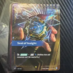Riftbound Seal of Insight Overnumbered NM 229/221 English SFD #2 - Image 1