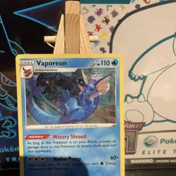 Vaporeon SWSH072 Black Star Promo Holo Rare Pokemon TCG Card Mint Condition 2 - Image 2