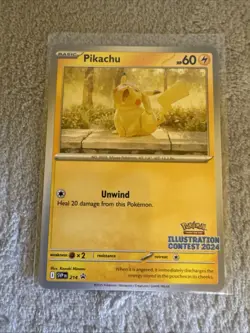 Pikachu Illustration Contest 2024 Promo SV: Scarlet & Violet Promo Cards 214 NM - Image 2