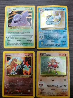 Pokemon Vintage Holo Lot - 4 Cards - No Doubles - All Have Damage - Image 1