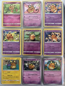 Pokemon Card Species Set Lot - 9x Unique Cards / Dedenne Family - Image 1
