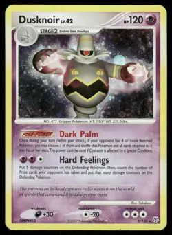 Pokemon Cards Dusknoir 2/130 Holo Diamond & Pearl Rare LP - Image 1