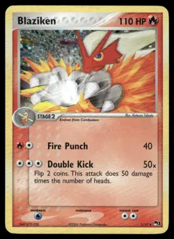 Pokemon Cards Blaziken 1/17 Holo POP Series 1 Rare LP - Image 1