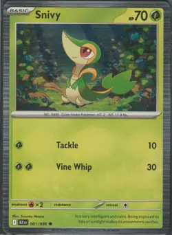Snivy 001/086 SV: Black Bolt NM Pokemon Card TCG - Image 1