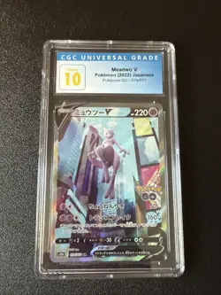 Pokemon TCG Pristine CGC 10 Mewtwo V 2022 Japanese Go Slab Gem Mint Graded Card - Image 1