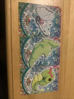 Pokemon Topps Tv Animation 10 Caterpie, 11 Metapod, 12 Butterfree - Image 1