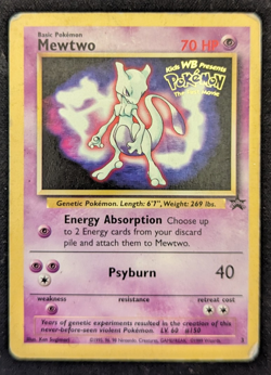 Pokemon TCG Mewtwo #3 Black Star Promo The First Movie promo Illus.Ken Sugimari - Image 1