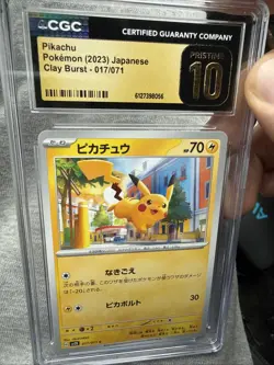💎✨Pikachu 017/071 Certified Pristine 10 Graded EX CGC Pokemon Pika✨ - Image 1