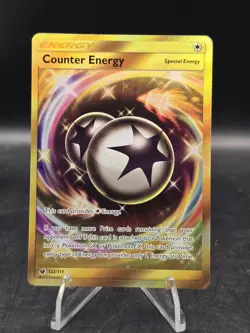 Pokemon TCG Counter Energy 122/111 Crimson Invasion Holo Secret Rare LP - Image 1