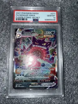 2021 Pokemon SWSH FA/GENGAR VMAX FUSION STRIKE-SECRET #271 PSA GEM MT 10 - Image 1