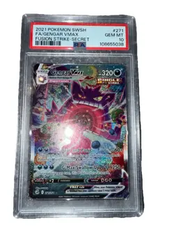 2021 Pokemon SWSH FA/GENGAR VMAX FUSION STRIKE-SECRET #271 PSA GEM MT 10 - Image 2