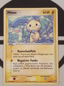 Minun 41/107 Ex Deoxys Set Pokemon Karte Deutsch Pokemon NM Original - Image 3