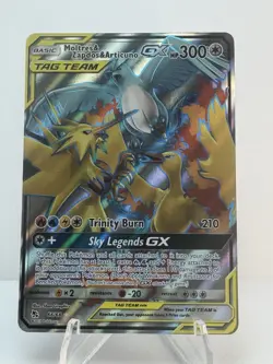 Pokemon Moltres & Zapdos & Articuno GX TAG TEAM Full Art Holo 66/68 Hidden Fates - Image 1