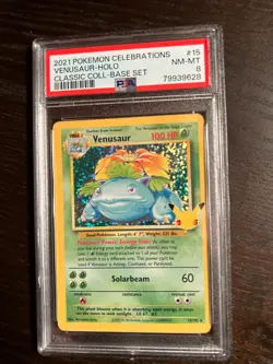 POKEMON 2021 Celebrations VENUSAUR Holo Classic Coll Base Set #15 PSA 8 - Image 1