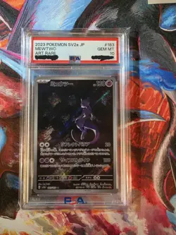 Pokemon Mewtwo 183/165 SV2a 151 Art Rare Holo 2023 PSA 10 - Image 1