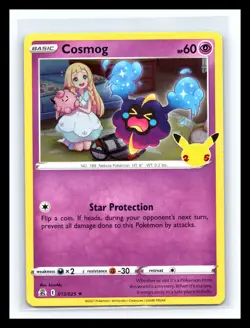 💥 Cosmog 013/025 - Pokemon 2021 TCG - CELEBRATIONS - Holo Rare - Image 1