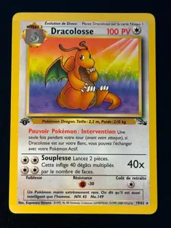Dracolosse 19/62 Pokemon Fossil 1st Edition French Dragonite - Image 1