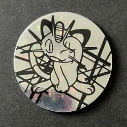 Meowth Pokemon Coin Wizards 2000 Silver Original WOTC Of The Coast RARE - Image 1