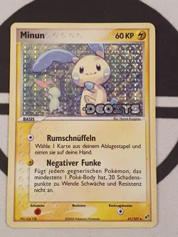 Minun 41/107 Ex Deoxys Set Reverse Holo Stamped Pokemon Karte Deutsch Pokemon NM - Image 3