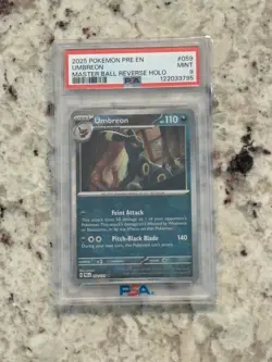 2025 Pokemon Prismatic English Umbreon Masterball 059/131 PSA 9 - Image 1