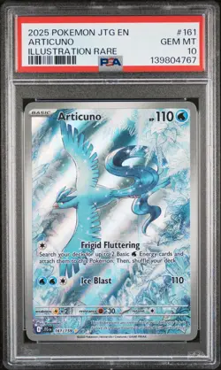 2025 POKEMON JTG EN-JOURNEY TOGETHER ILLUSTRATION RARE #161 ARTICUNO PSA 10 - Image 1