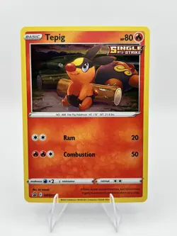 Pokemon Tepig SWSH172 Black Star Promo Holo NM - Image 1