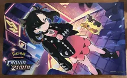 Marnie & Morpeko Official Pokemon Crown Zenith Rubber Playmat 23" x 13" - Image 1