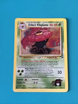 Pokemon TCG Erika's Vileplume Holo Gym Heroes 5/132 Raw Ungraded - Image 1